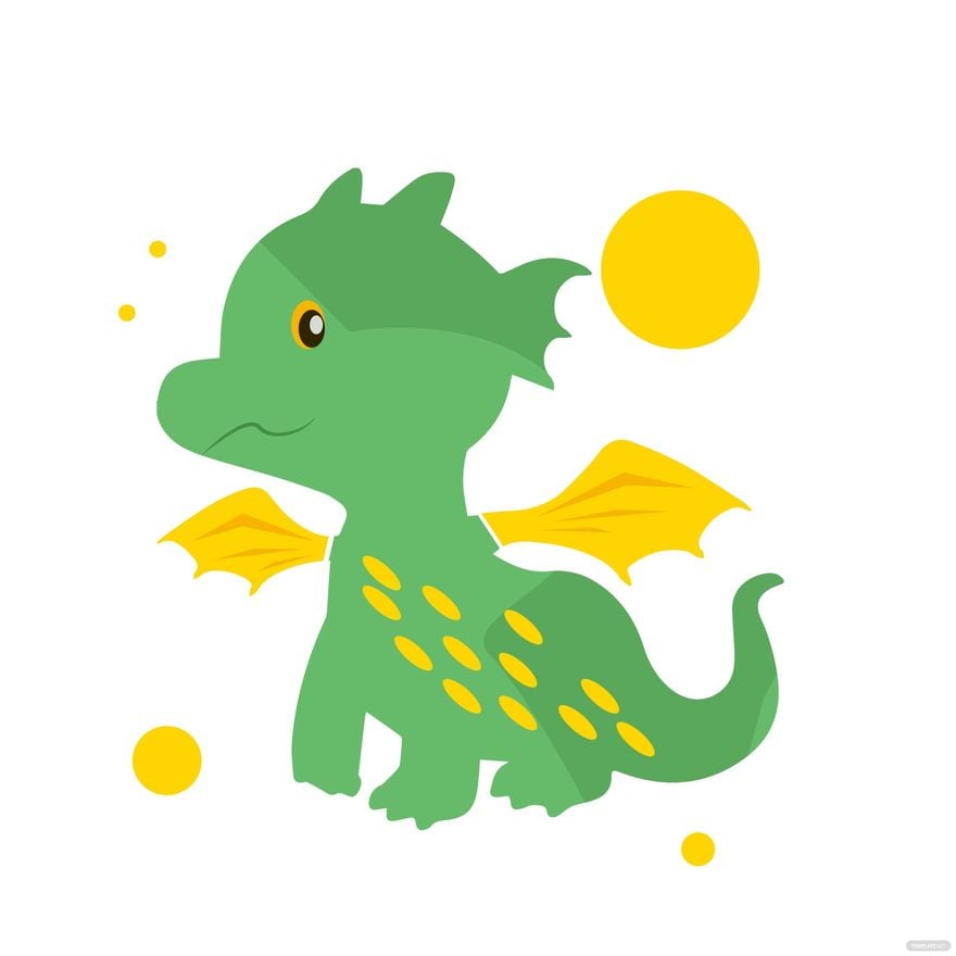 Cute Dragon Vector in Illustrator, EPS, SVG, JPG, PNG