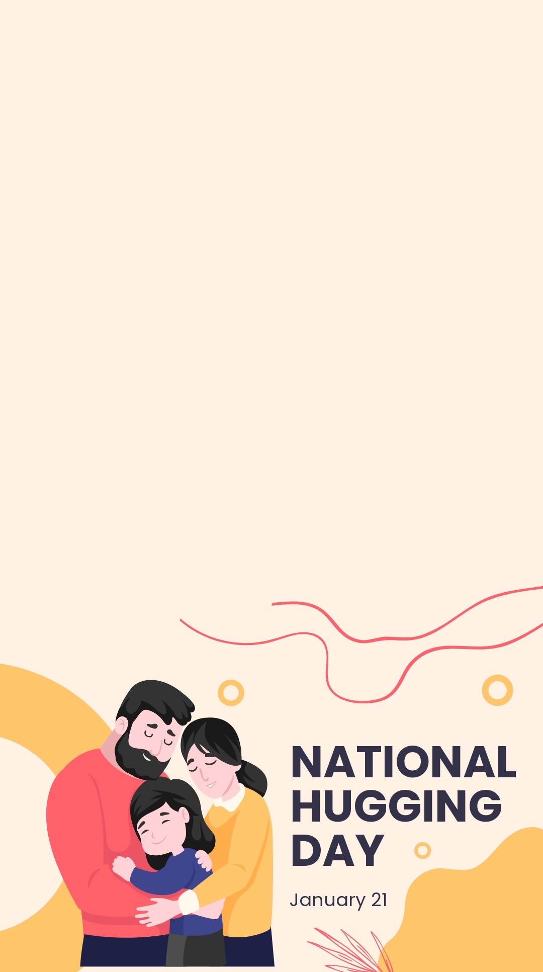 National Hugging Day Snapchat Geofilter Template