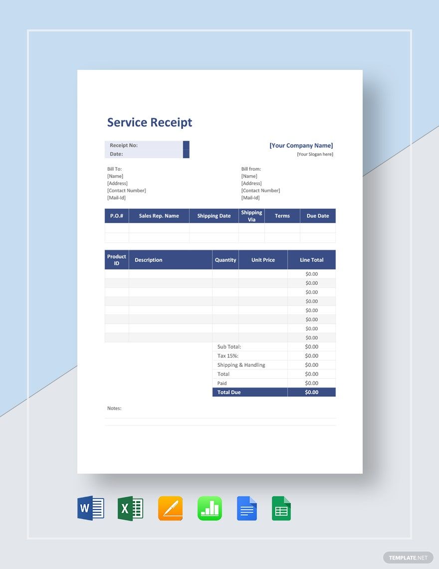 FREE Receipt Form Template Download In Word Google Docs Excel PDF Google Sheets