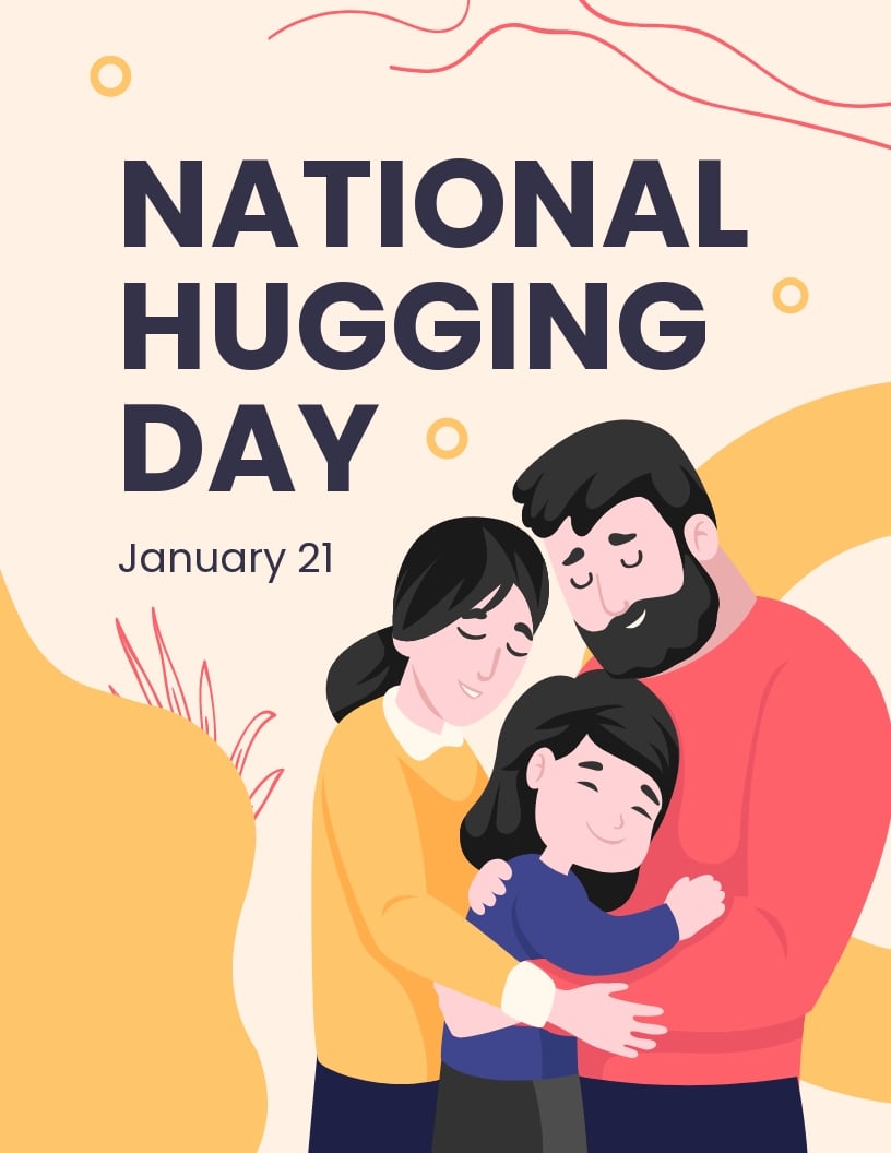 National Hugging Day Flyer Template