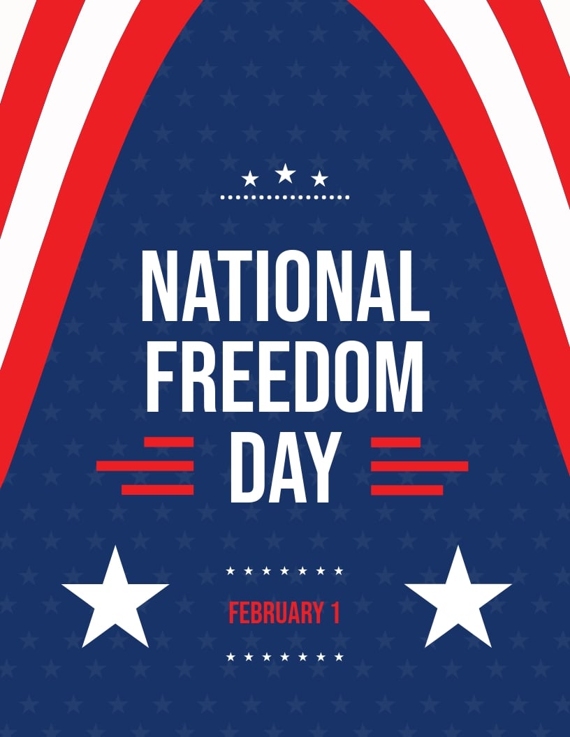 National Freedom Day Flyer Template