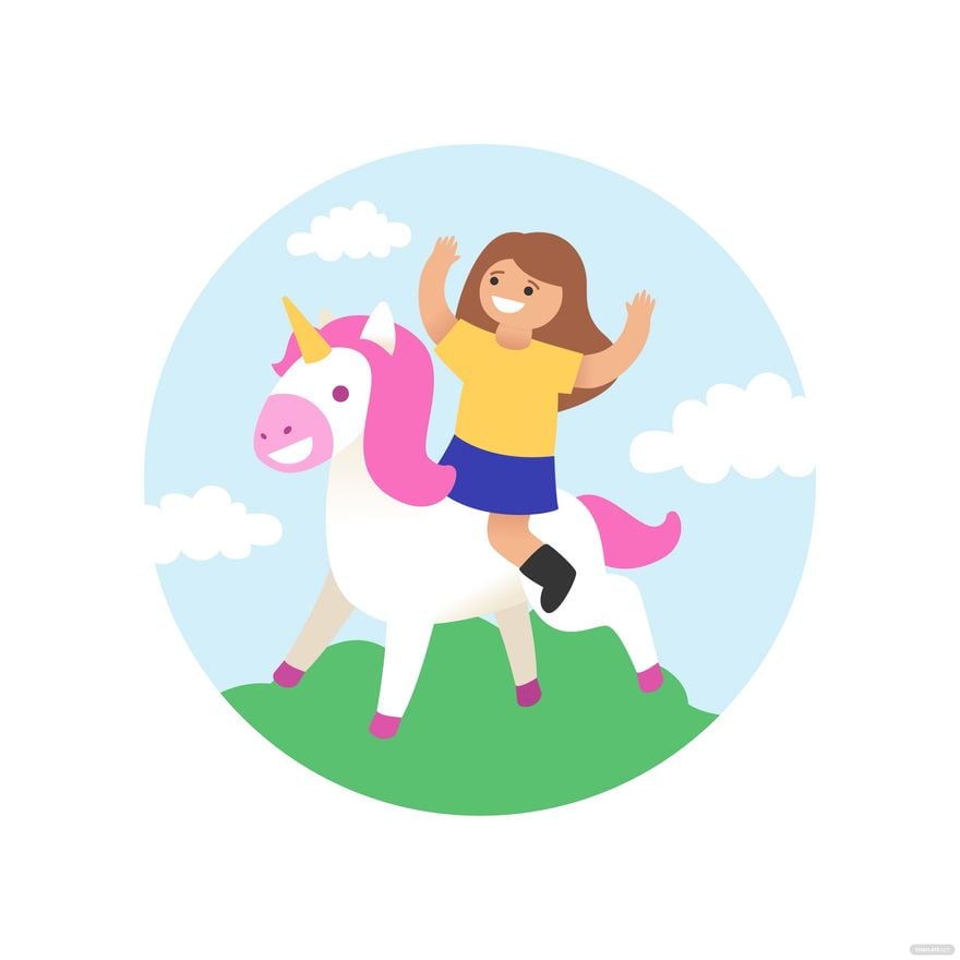 Free Unicorn Kid Vector in Illustrator, EPS, SVG, JPG, PNG