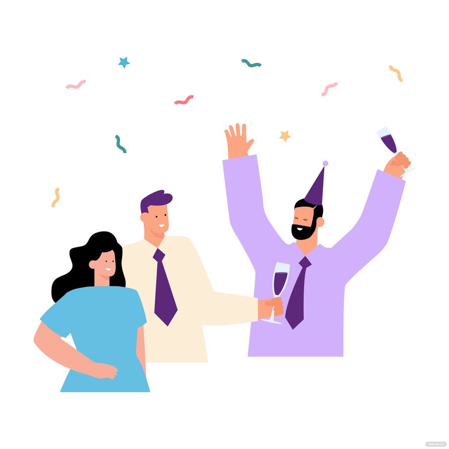 Office Party Vector in Illustrator, EPS, SVG, JPG, PNG