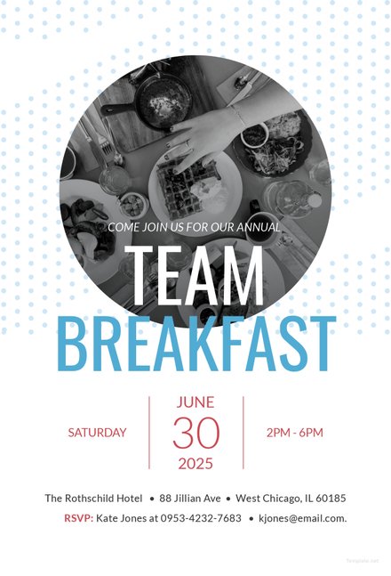 Free Team Lunch Invitation Template in Adobe Illustrator Template net