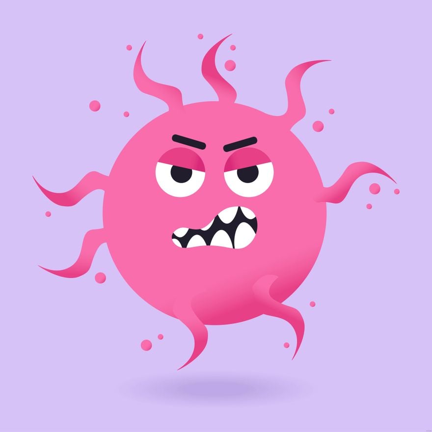 Free Virus Character Illustration
