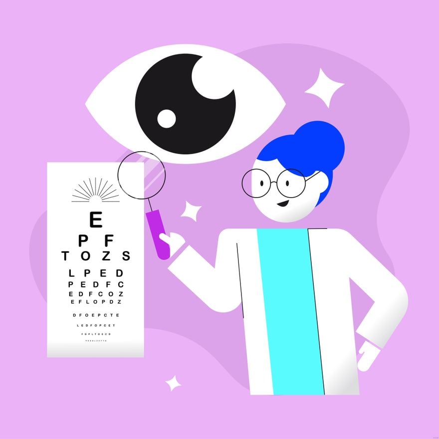 Eye Test Illustration in Illustrator, EPS, SVG, JPG, PNG