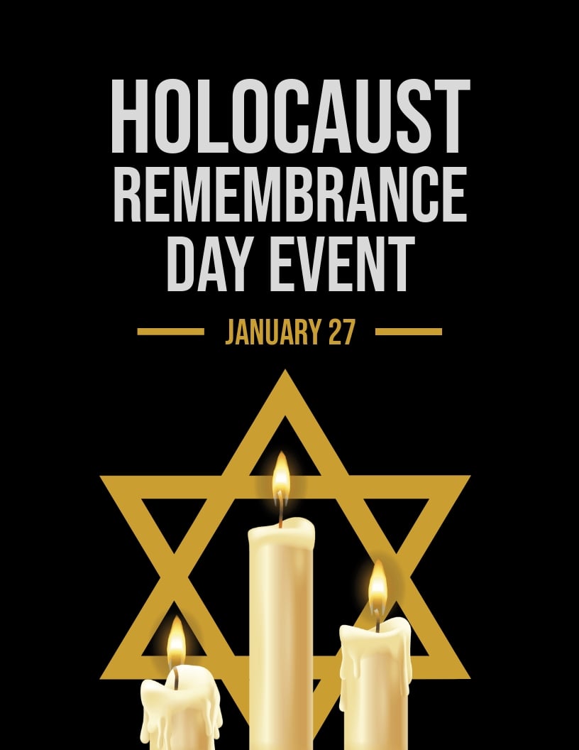 Holocaust Remembrance Day Event Flyer Template