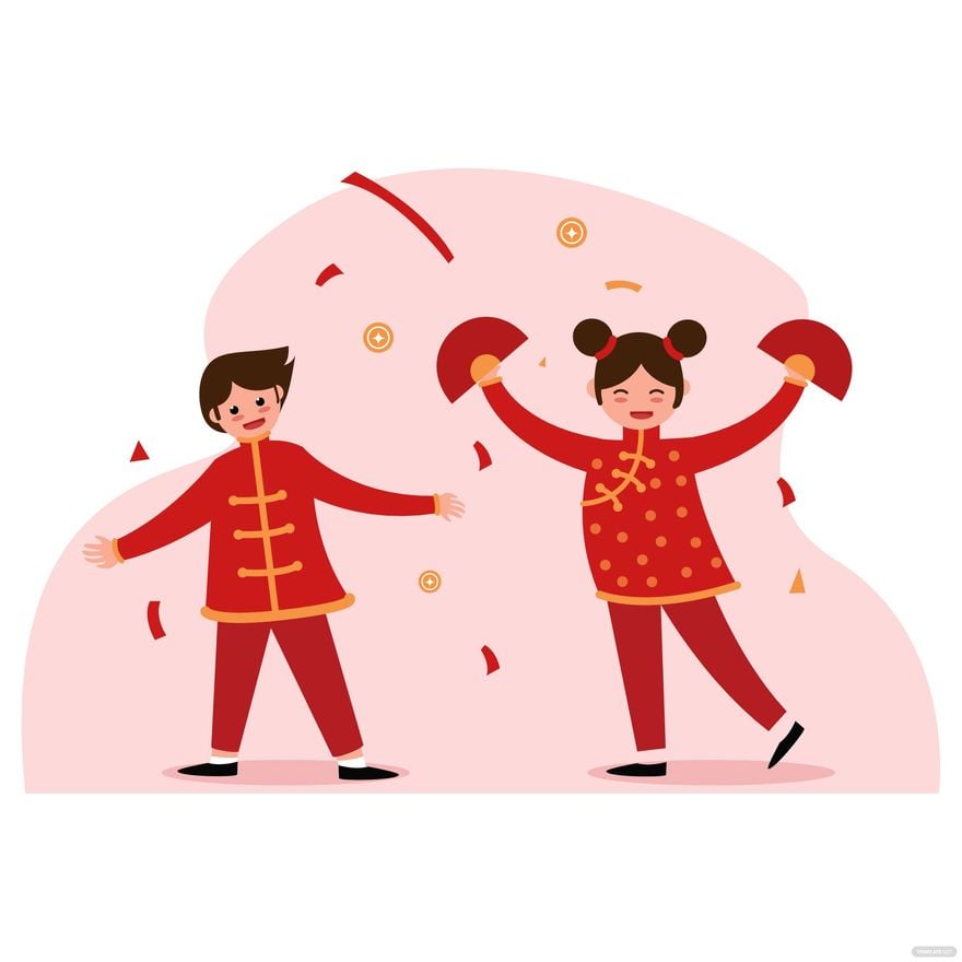 Free Kids Chinese New Year Vector