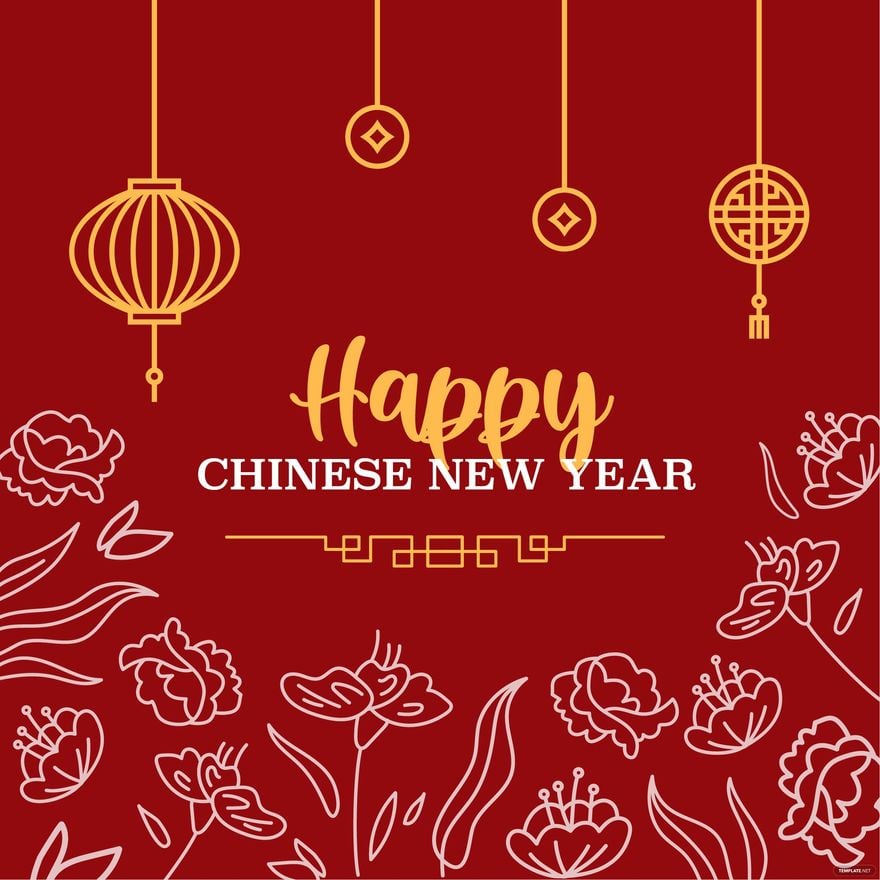 Free Happy Chinese New Year Vector in Illustrator, EPS, SVG, JPG, PNG