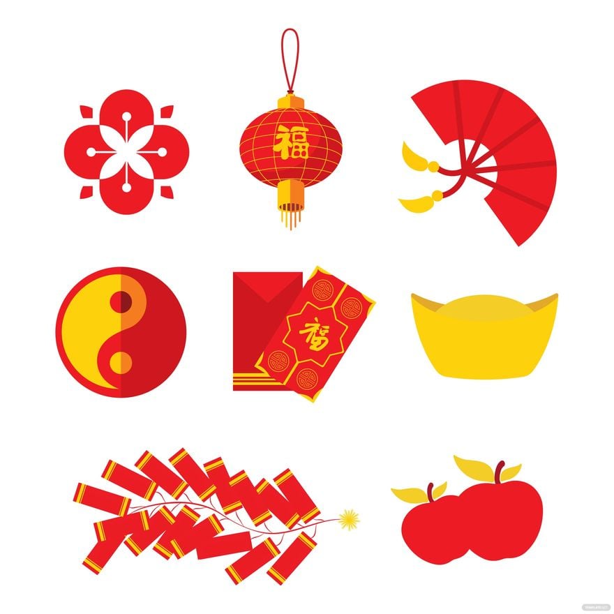 Chinese New Year Decoration Vector in Illustrator, EPS, SVG, JPG, PNG