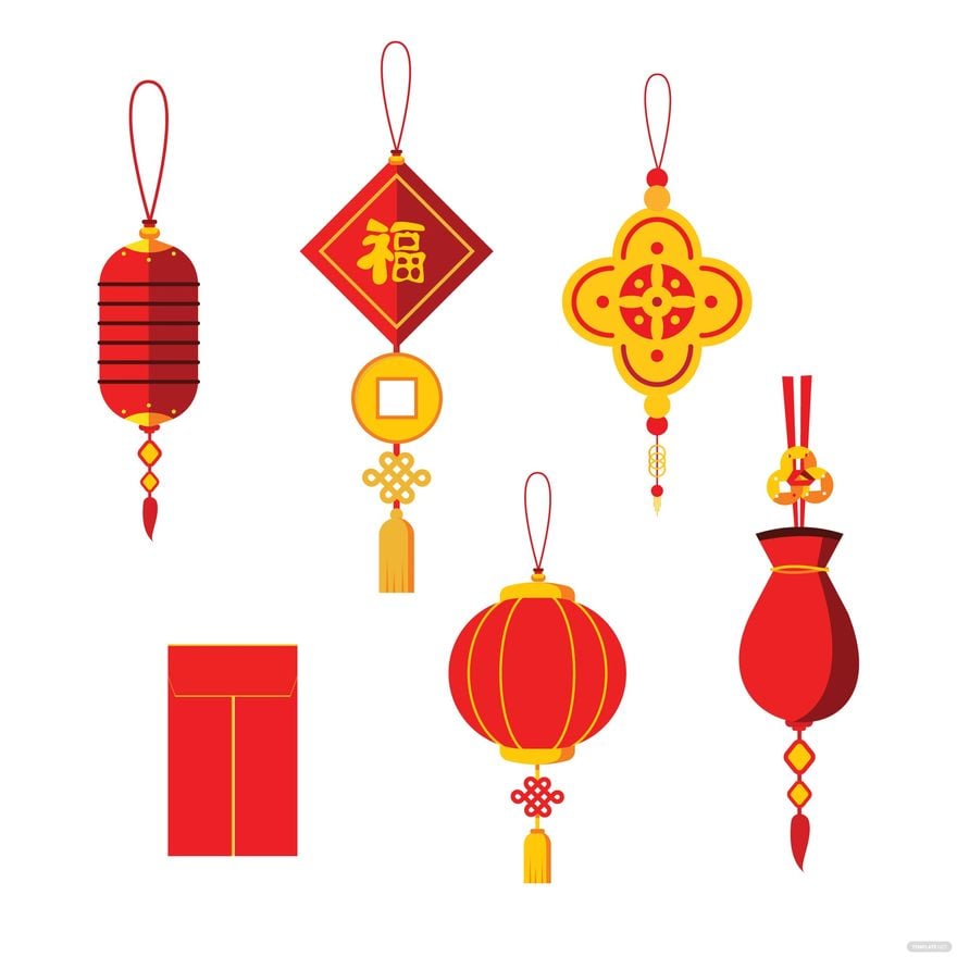 Chinese New Year Ornament Vector in Illustrator, EPS, SVG, JPG, PNG