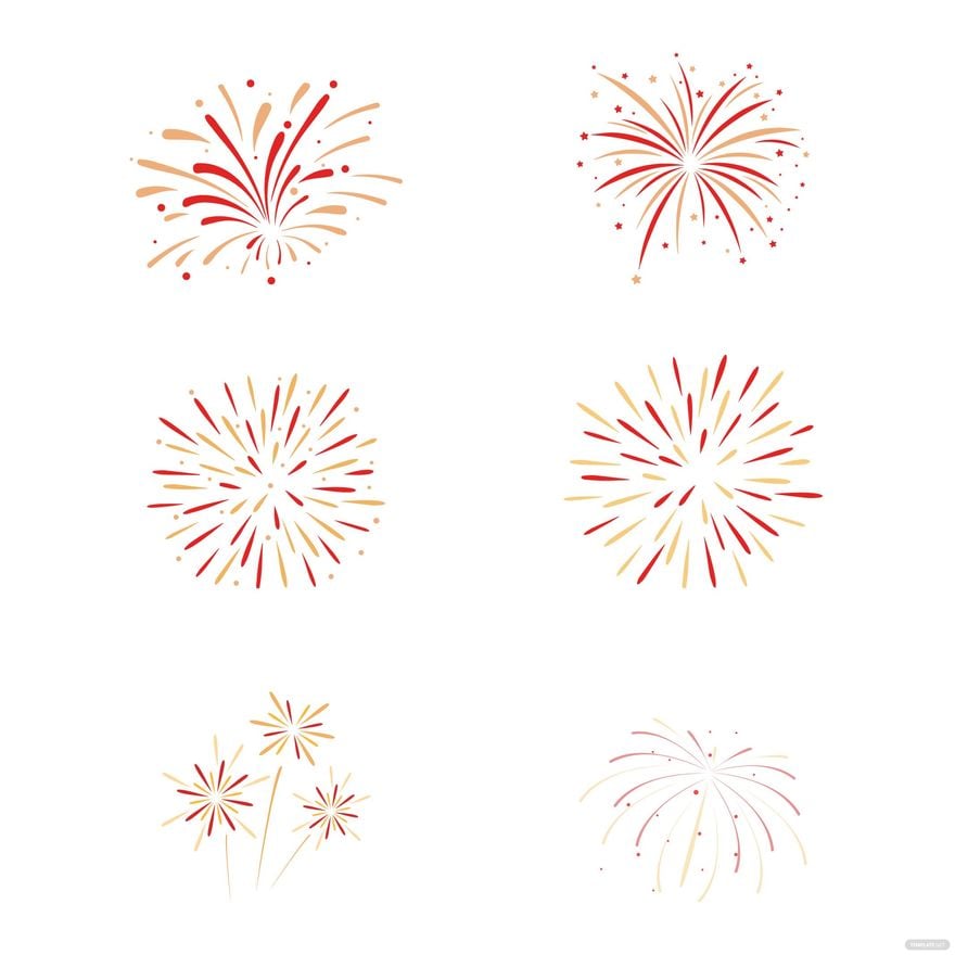 Chinese New Year Fireworks Vector in Illustrator, EPS, SVG, JPG, PNG