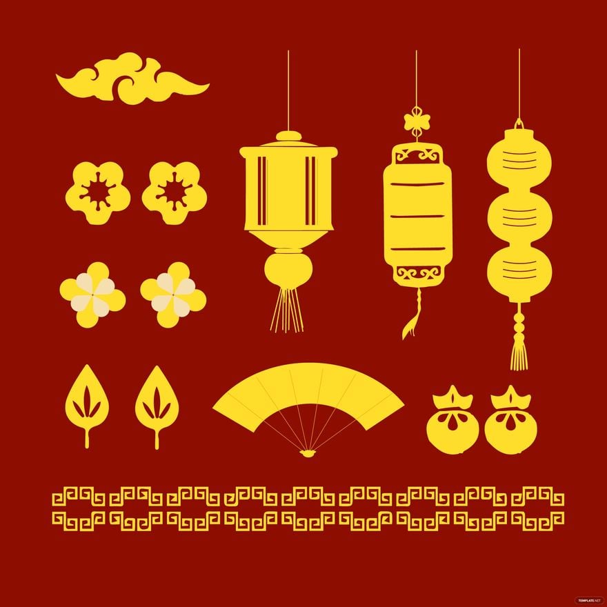 Decorative Chinese New Year Vector in Illustrator, EPS, SVG, JPG, PNG