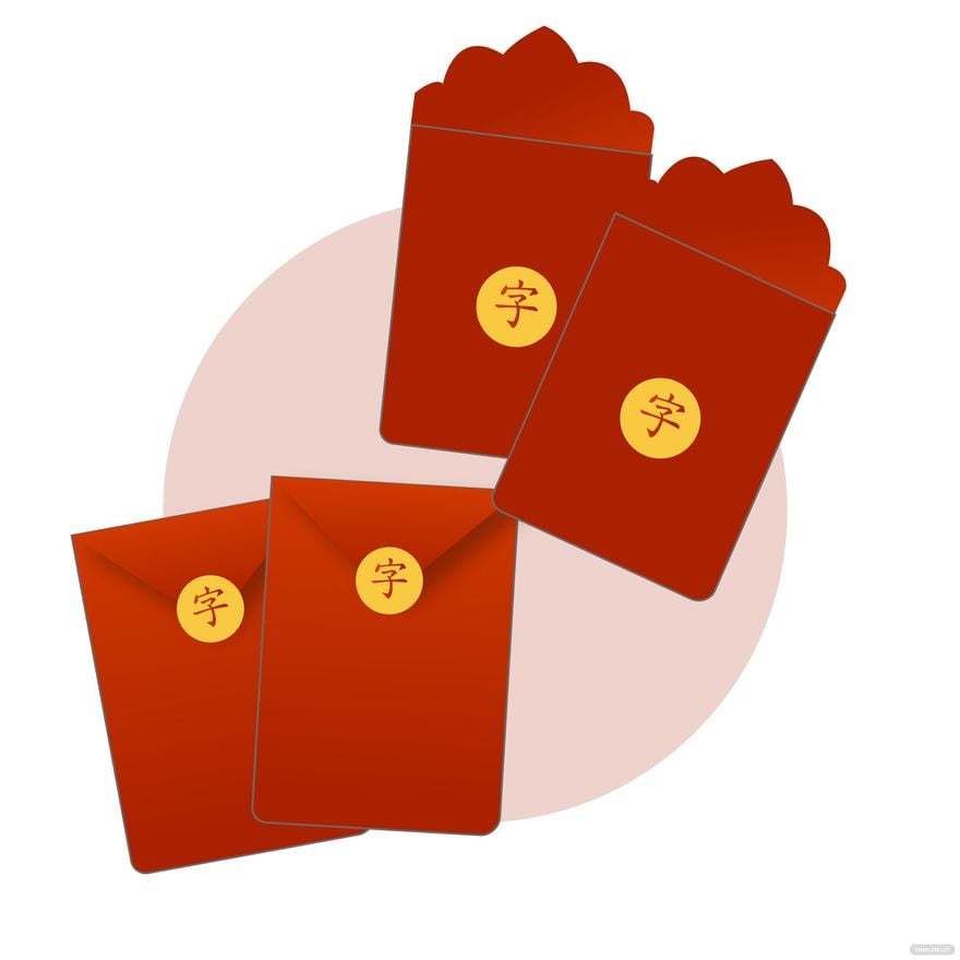 chinese new year red envelope clipart