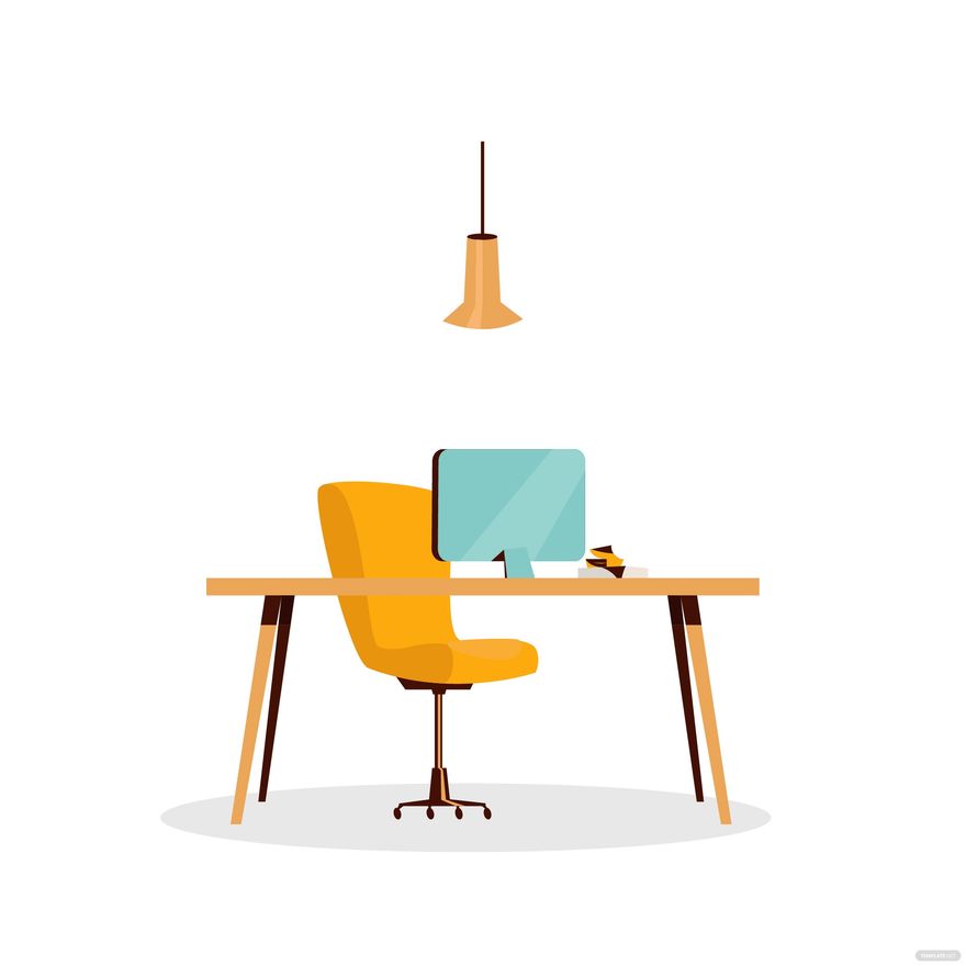 Office Chair Illustration in Illustrator, EPS, SVG, JPG, PNG - Download