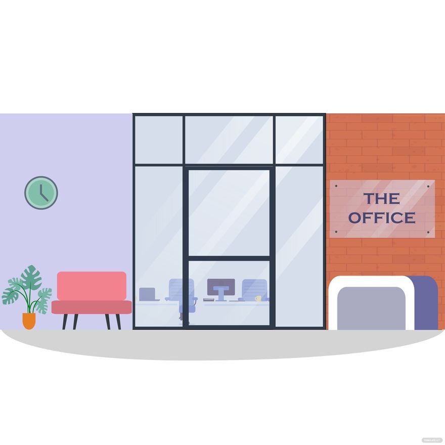 Office Exterior Vector in Illustrator, EPS, SVG, JPG, PNG