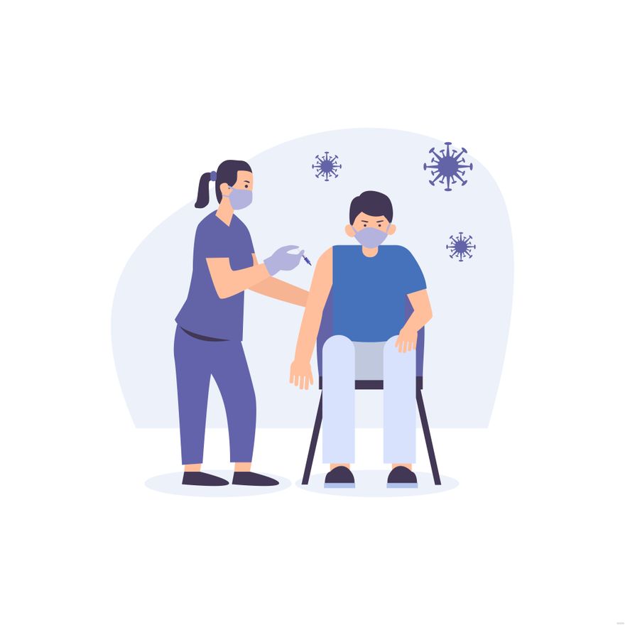 Free Getting Vaccinated Illustration