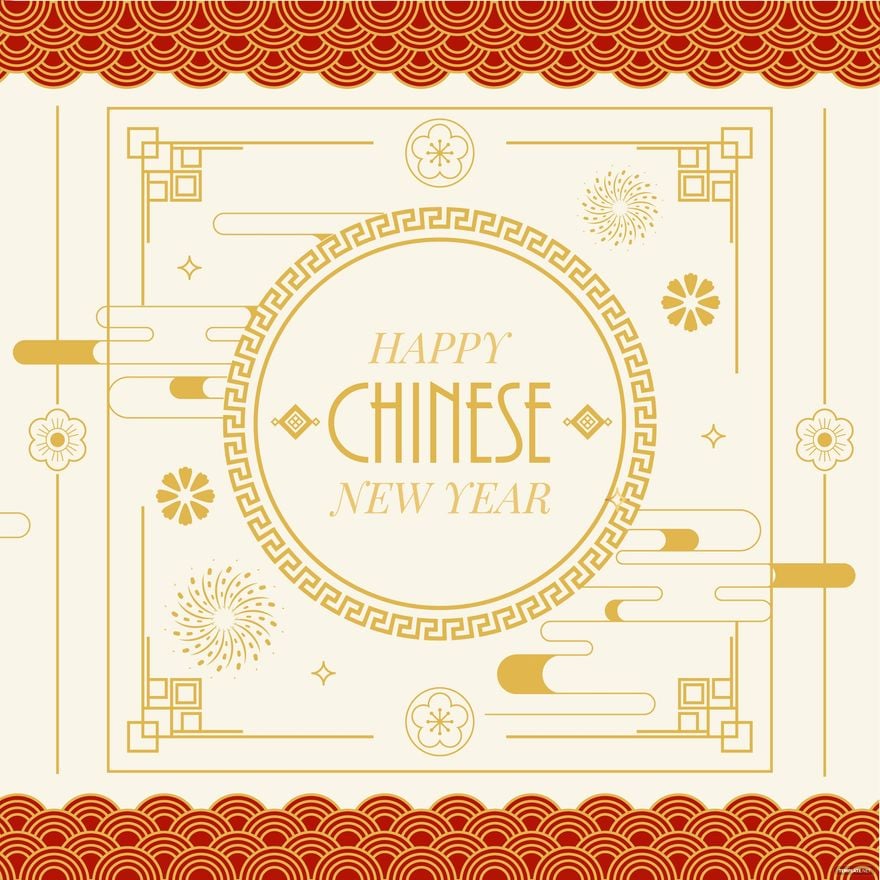 Oriental Chinese New Year Vector in Illustrator, EPS, SVG, JPG, PNG
