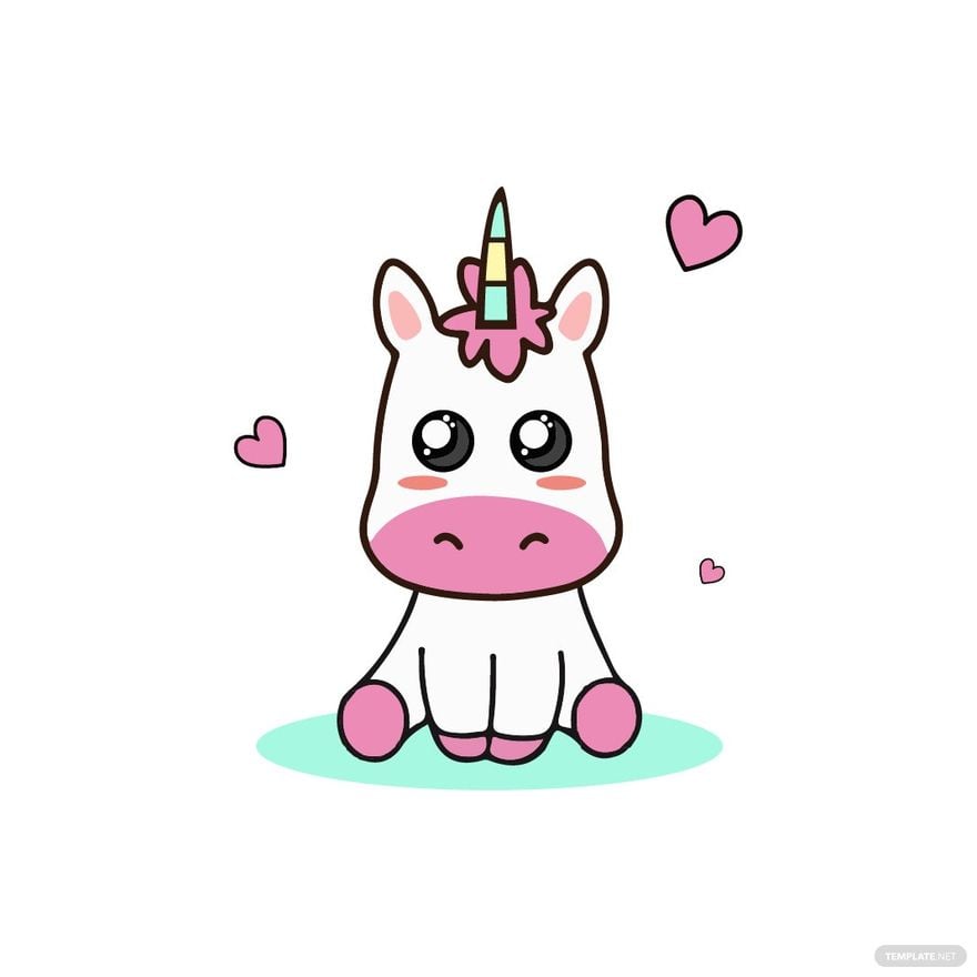 Free Cute Unicorn Vector - EPS, Illustrator, JPG, PNG, SVG 
