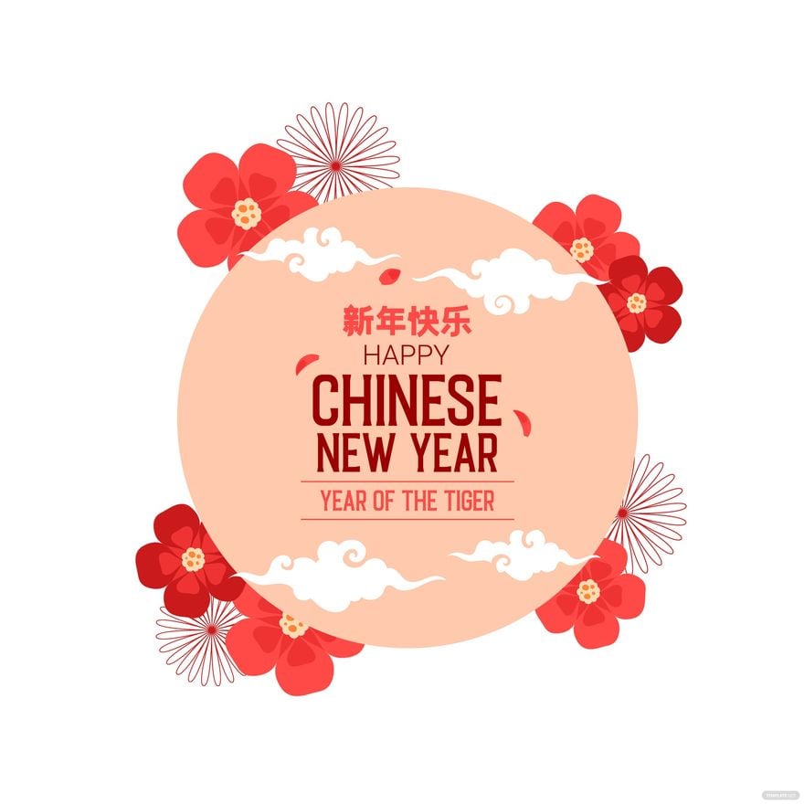 Free Typography Happy Chinese New Year Vector in Illustrator, EPS, SVG, JPG, PNG