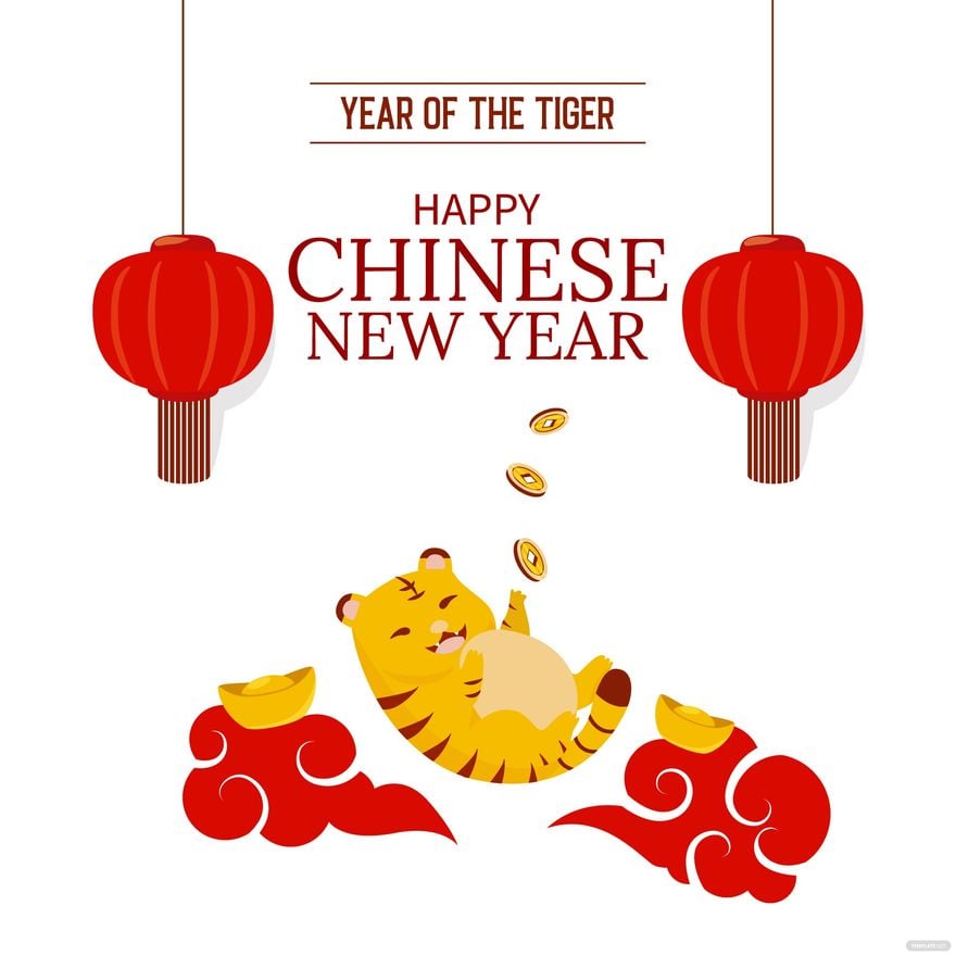 Cute Chinese New Year Vector in Illustrator, EPS, SVG, JPG, PNG