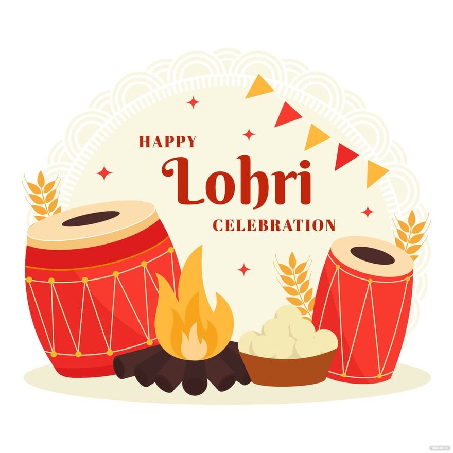 Free Lohri Celebration Vector