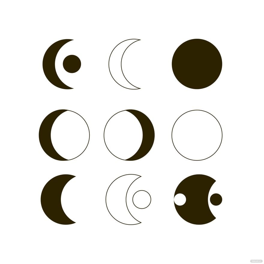 Alchemy Moon Symbol Vector