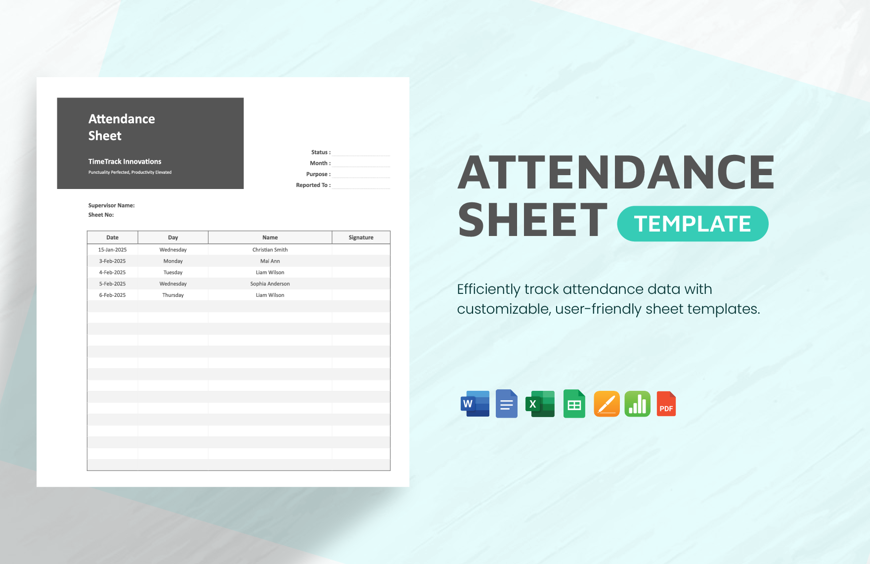 Attendance Sheet Template