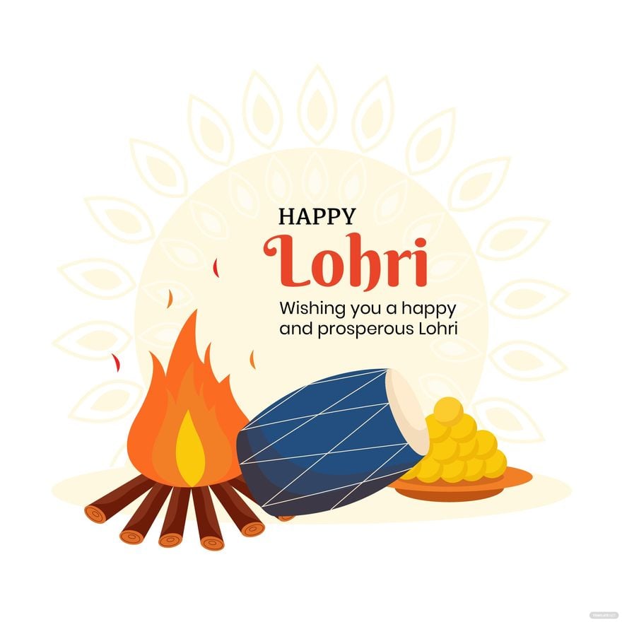 Free Lohri Wishes Vector