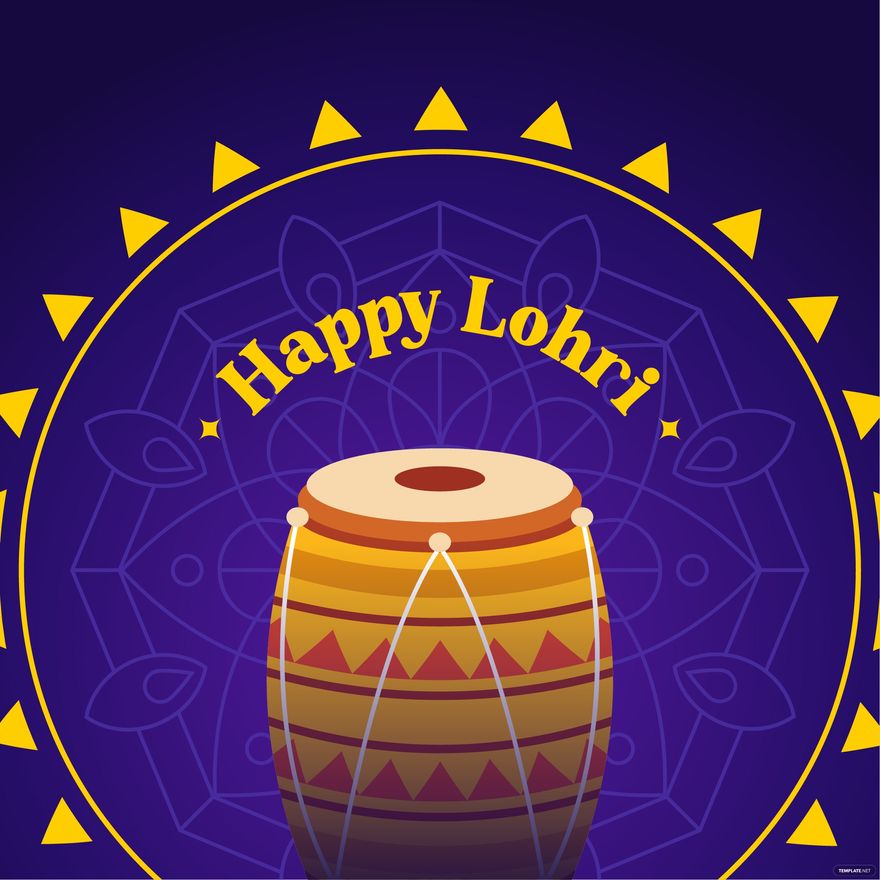 Elegant Happy Lohri Vector