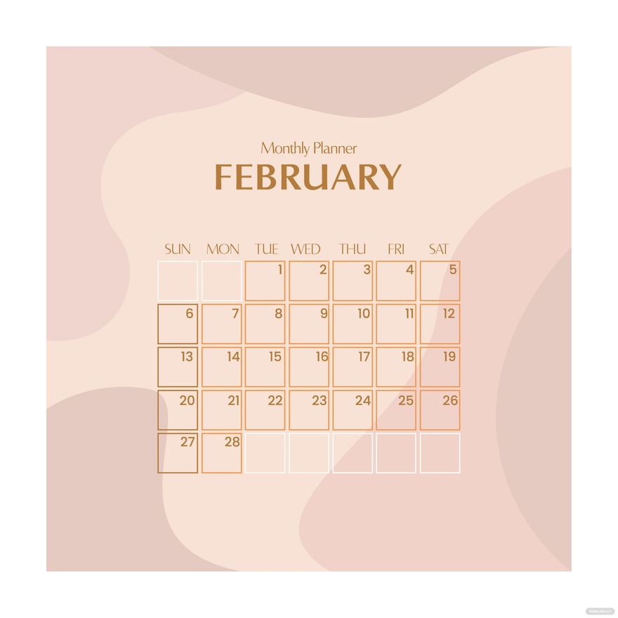 February 2022 Calendar Planner Vector in Illustrator, EPS, SVG, JPG, PNG