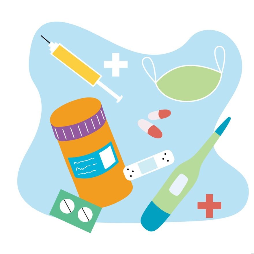 Medicine Illustration in Illustrator, EPS, SVG, JPG, PNG