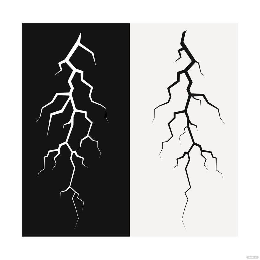 Black and White Lightning Vector