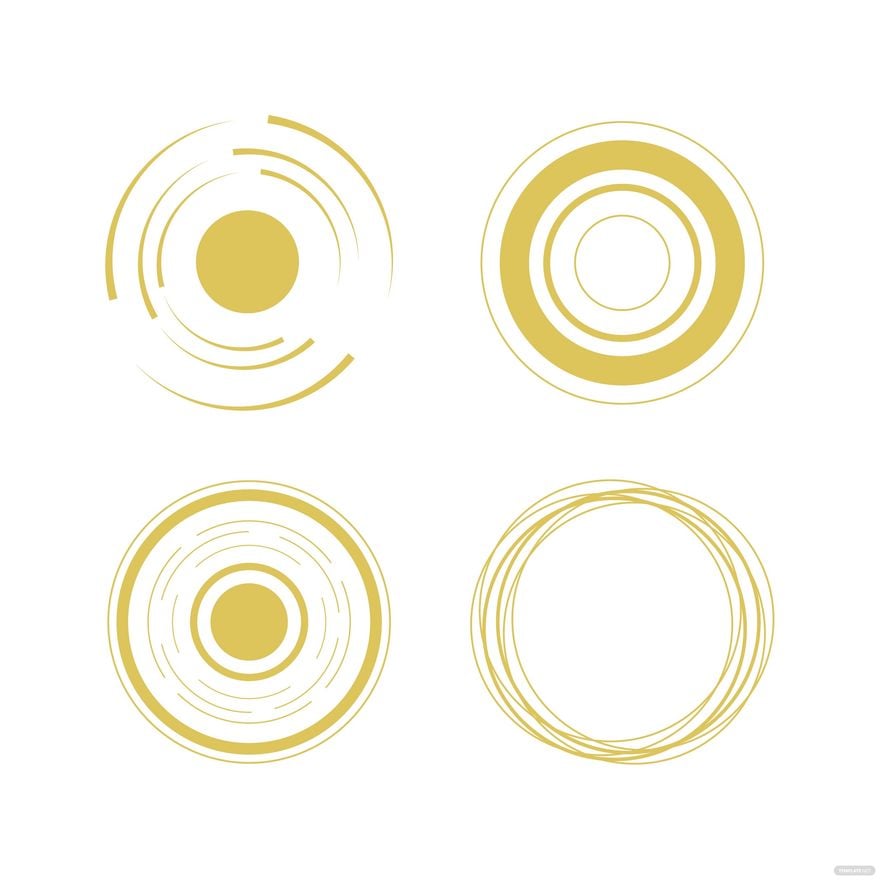 Gold Circle Vector in Illustrator, EPS, SVG, JPG, PNG
