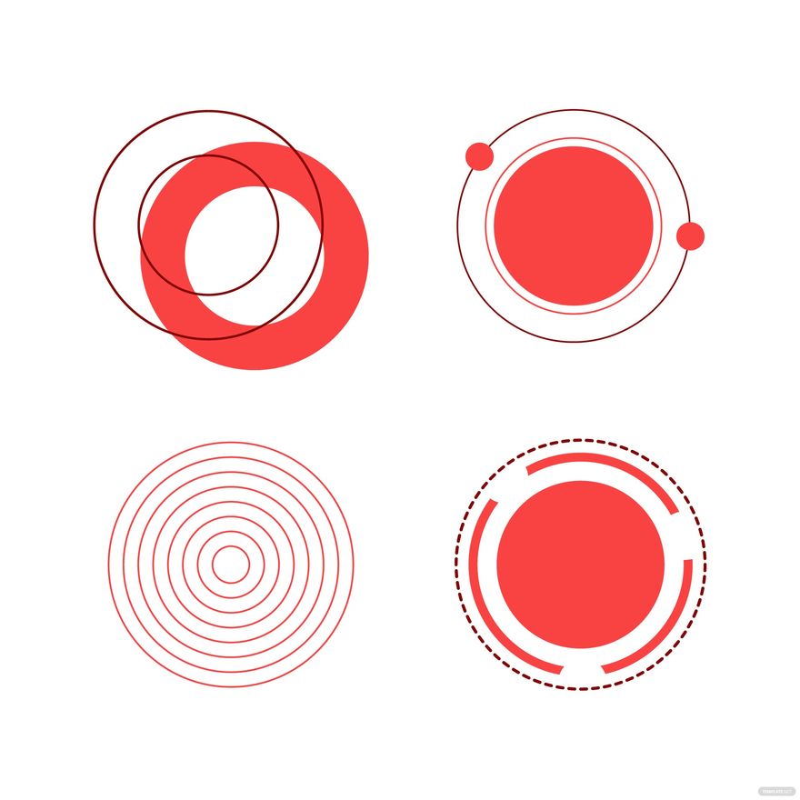 Red Circle Vector in Illustrator, EPS, SVG, JPG, PNG