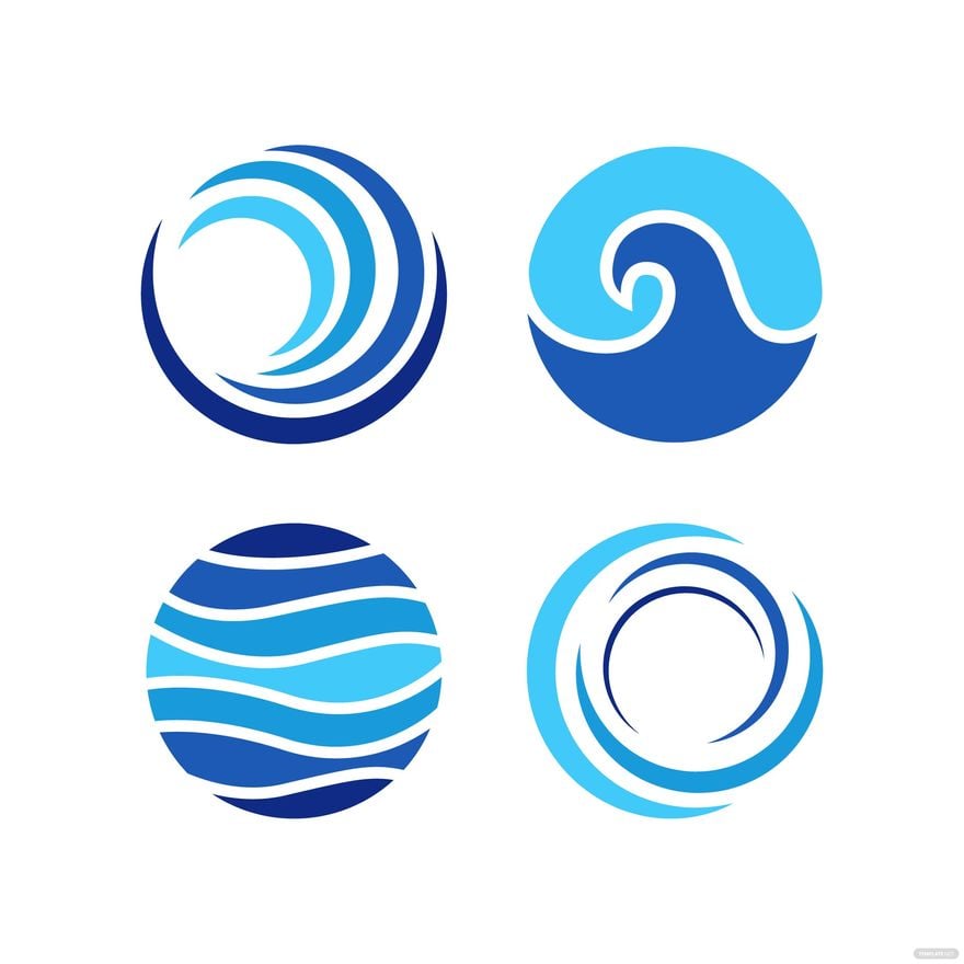 Wave Circle Vector in Illustrator, EPS, SVG, JPG, PNG