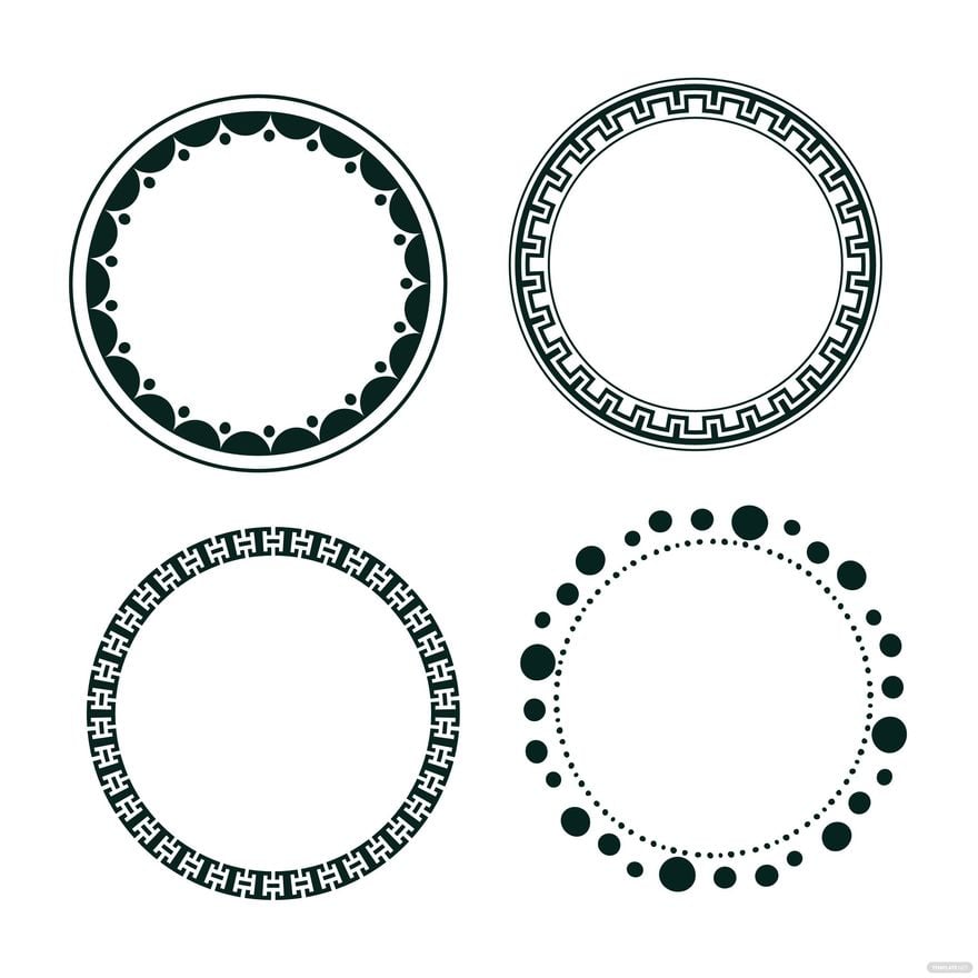 Free White Flower Circle Frame Design
