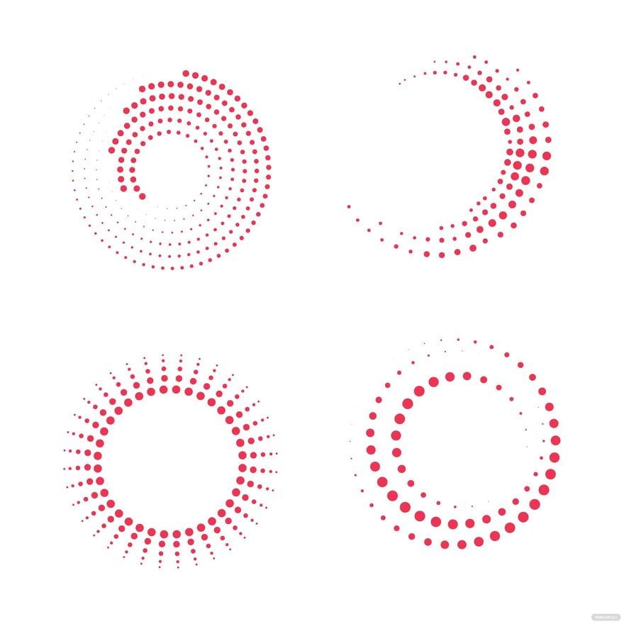 Halftone Circle Vector in Illustrator, EPS, SVG, JPG, PNG