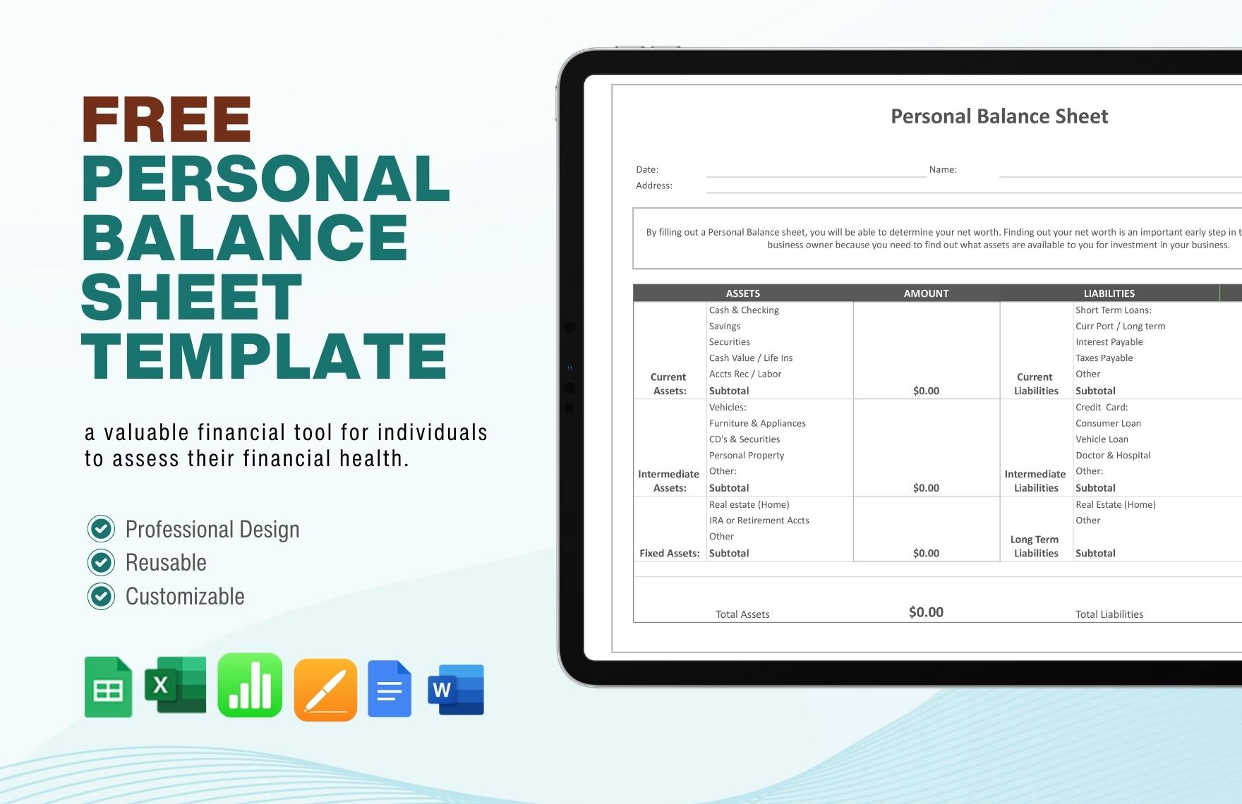 Free Personal Balance Sheet Template Prntbl concejomunicipaldechinu Free Personal Balance Sheet Template Prntbl concejomunicipaldechinu