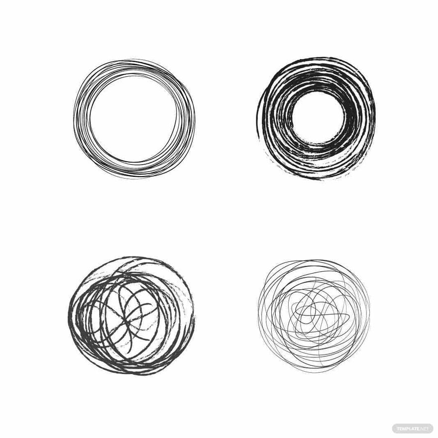 Scribble Circle Vector in Illustrator, EPS, SVG, JPG, PNG