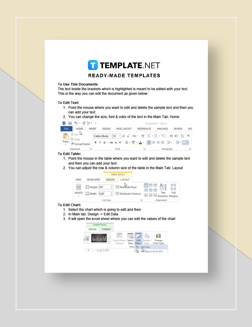 Reference Sheet Template