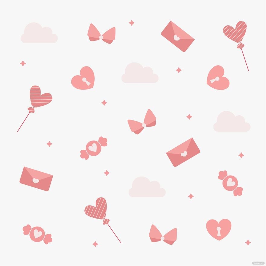 Free Valentines Day Pattern Vector in Illustrator, EPS, SVG, JPG, PNG
