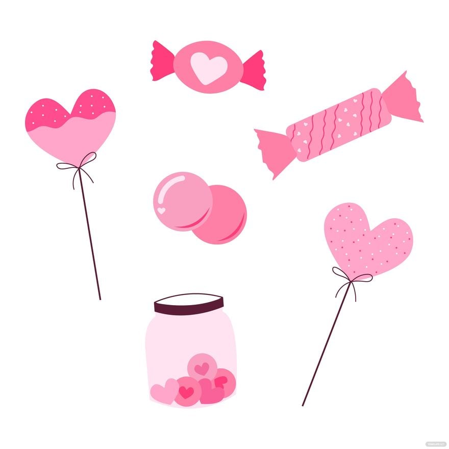 Valentines Day Candy Vector in Illustrator, EPS, SVG, JPG, PNG
