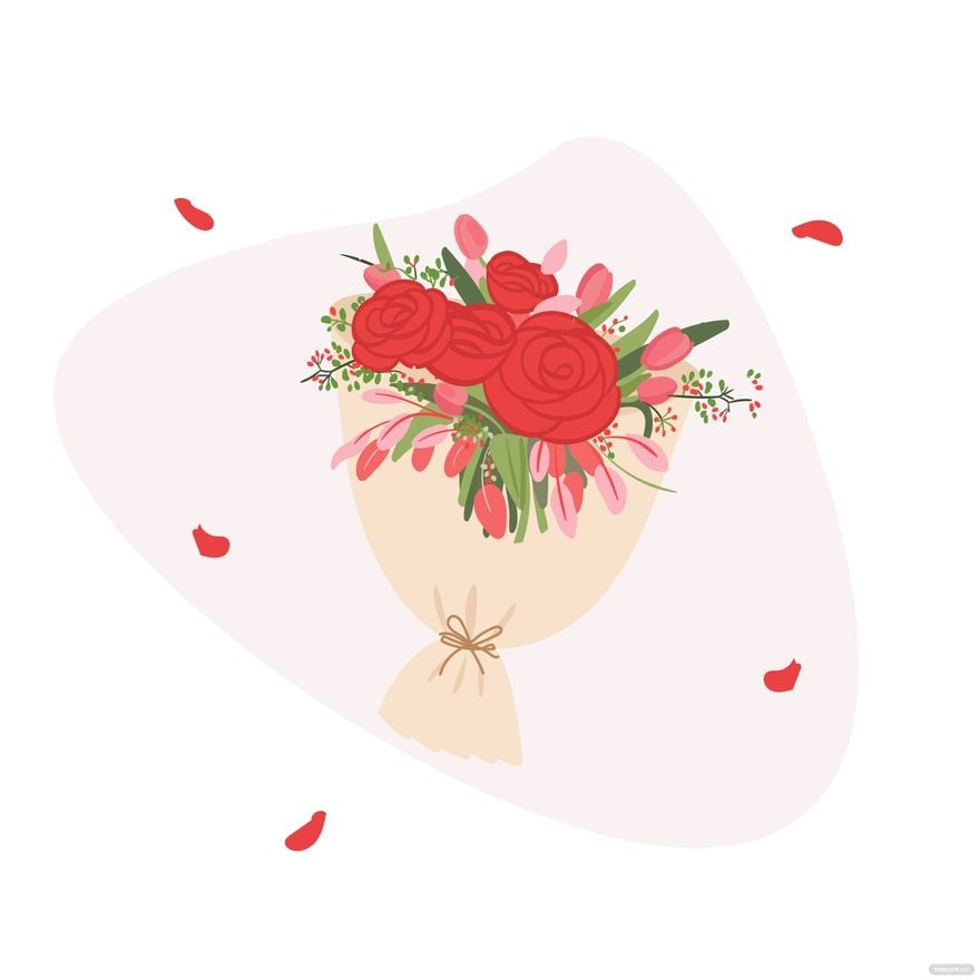 Valentines Day Flowers Vector in Illustrator, EPS, SVG, JPG, PNG