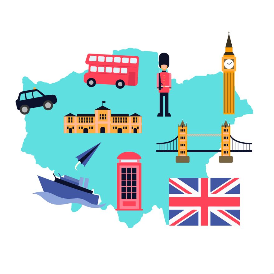 London Map Illustration in Illustrator, SVG, JPG, EPS, PNG - Download | Template.net