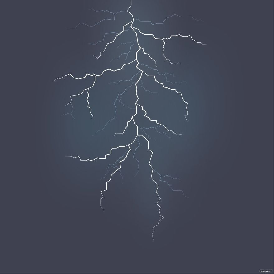 Lightning Strike Vector in Illustrator, EPS, SVG, JPG, PNG