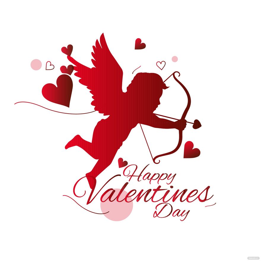 Free Valentines Day Cupid Vector Eps Illustrator Png Svg 7861