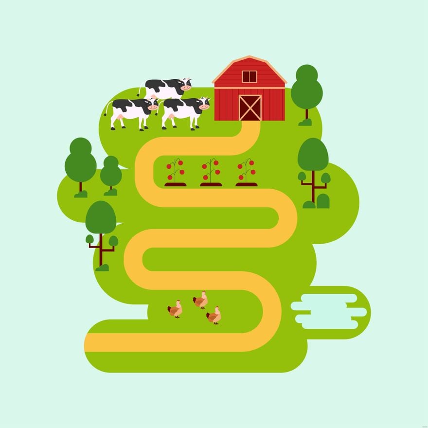 Farm Map Illustration