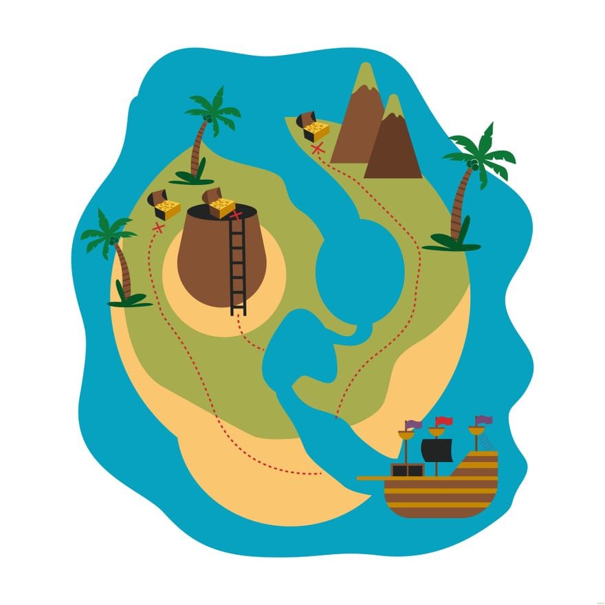 Treasure Map Illustration