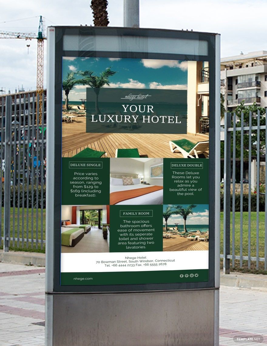 Hotel Amenities Digital Signage Template